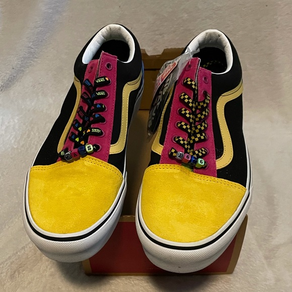 NEW Vans Old Skool Platform Vans Beads Multicolor White - Picture 4 of 7